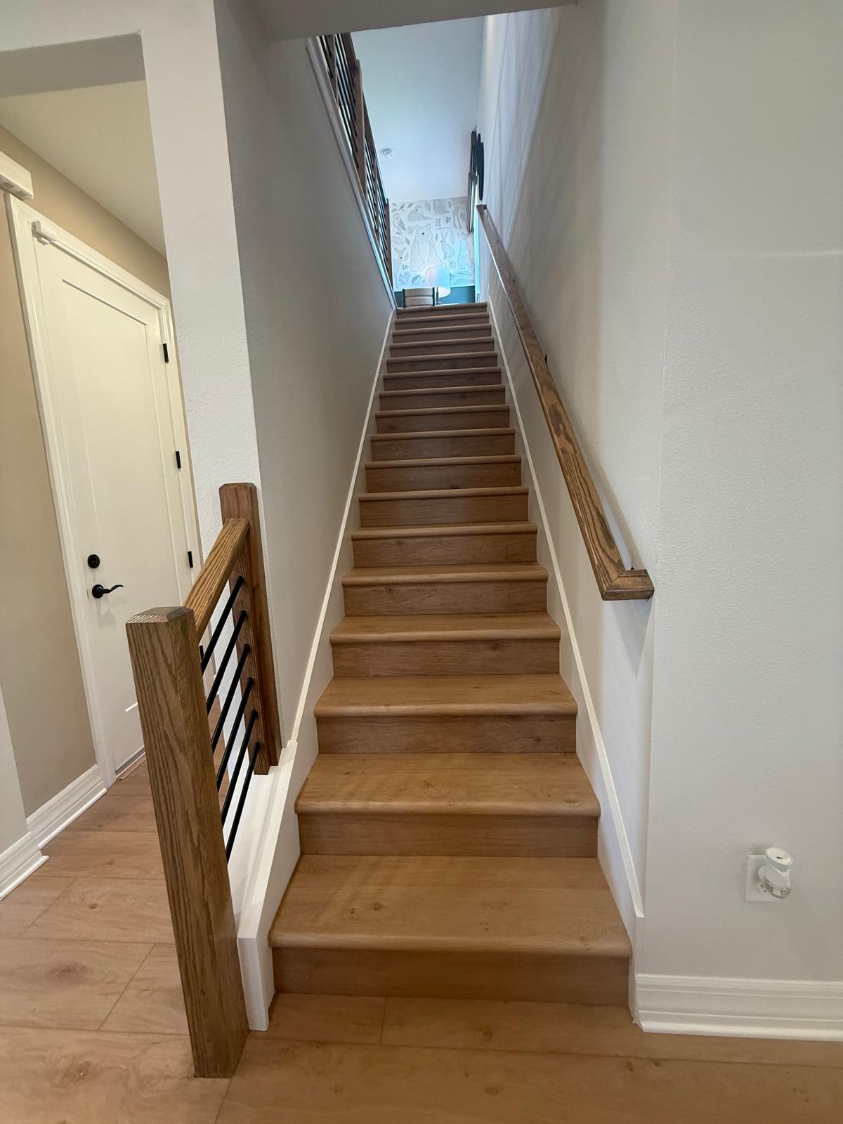 Wood-Look Staircase Flooring