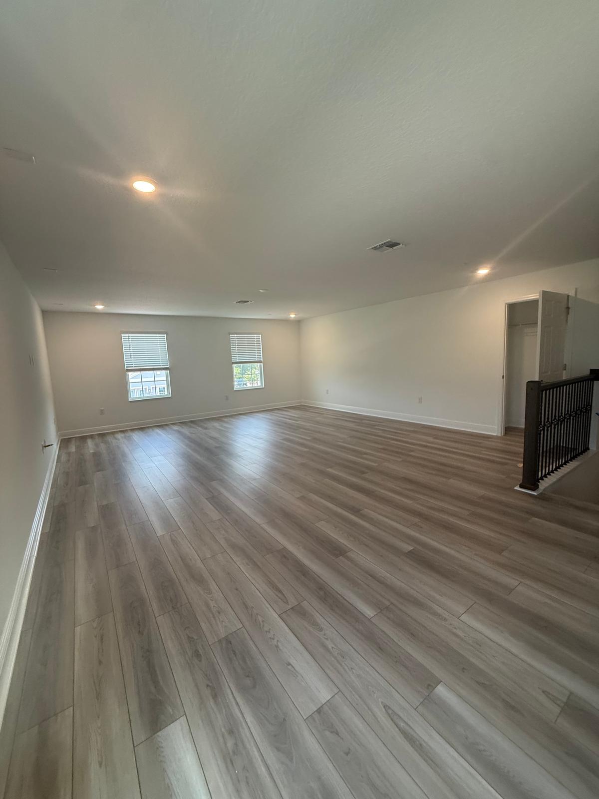 Spacious Living Room Flooring
